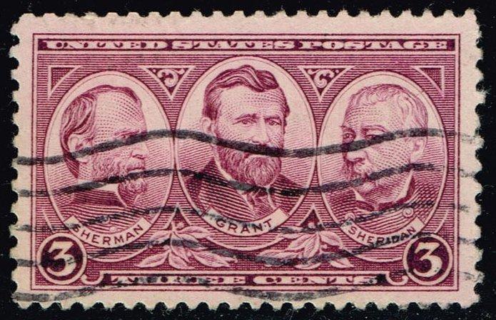 US #787 Sherman; Grant and Sheridan; Used (0.25)