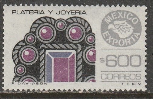 MEXICO Exporta 1497a, $600P JEWELRY. Unwmk Thin Paper 3 MINT, NH. VF.