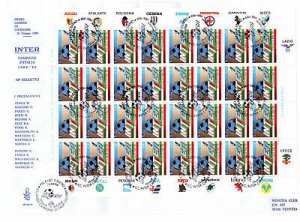 Inter Campione 1989 Sheet of 32 copies on Venetia bustone