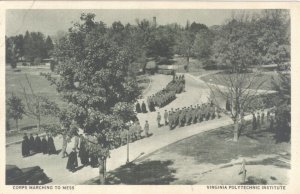 US Virginia Polytechnic Institute mint Postcard Corps marching