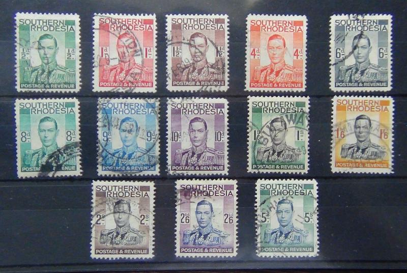 Southern Rhodesia 1937 set complete to 5s VFU