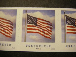 Scott 5053, Forever Flag of 2016, PNC7 #P11111, MNH Coil Beauty