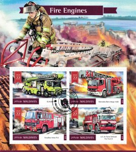 MALDIVE 2015  - Fire engines/ minisheet