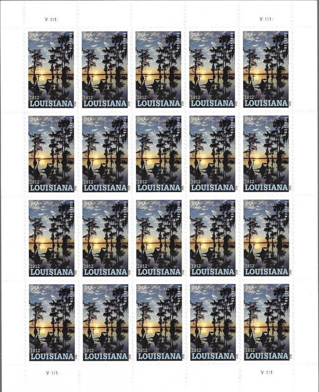 US 4667 - MNH Pane of 20 - Louisiana Bicentennial.  SCV $25.00.  FREE SHIPPING!!