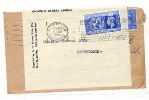 AD61 1948 GB OLYMPICS Altrincham Ches *Browns Economy Label* Cover AUSTERITY