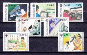 Zaire, Scott cat. 1139-1145. World Communications Year issue