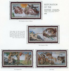 VATICAN CITY 1994 COMPLETE YEAR SET STAMPS MINT NH & BOOKLET ON WHITE ACE  PAGES