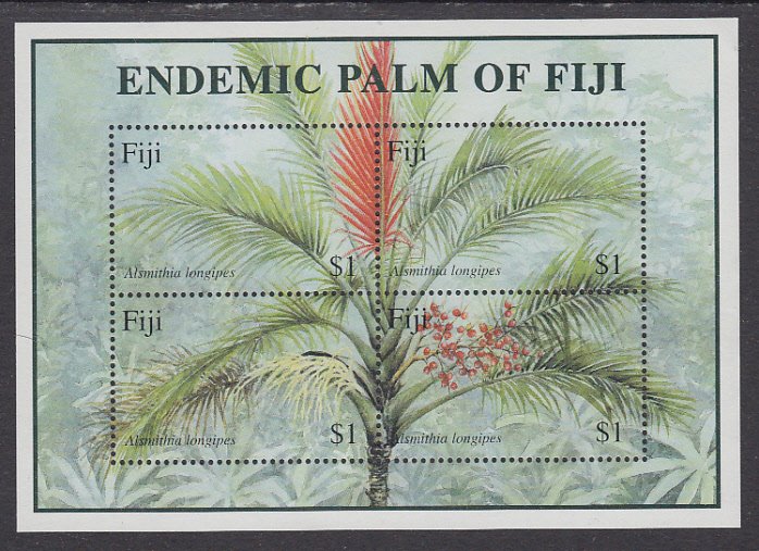 Fiji 898 Palm Souvenir Sheet MNH VF