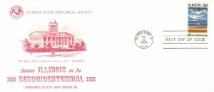 1339 6c ILLINOIS - 1st Illinois State Historical Society cachet