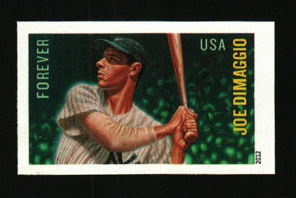 2012 45c Joe Dimaggio, Major League Baseball All-Stars, Imperforate Scott 4697a