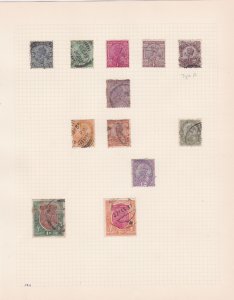 india states british india stamps on 1 album page ref 13417