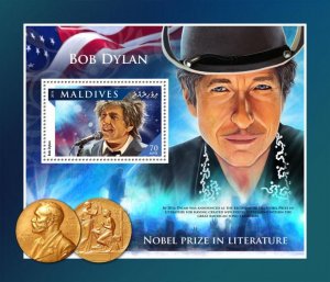 MALDIVES - 2016 - Bob Dylan - Perf Souv Sheet - Mint Never Hinged