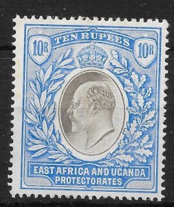KENYA, UGANDA & TANGANYIKA SG31 1907 10r GREY & ULTRAMARINE MTD MINT 