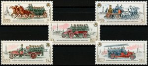 1984 USSR 5461-5465 The history of fire transport.