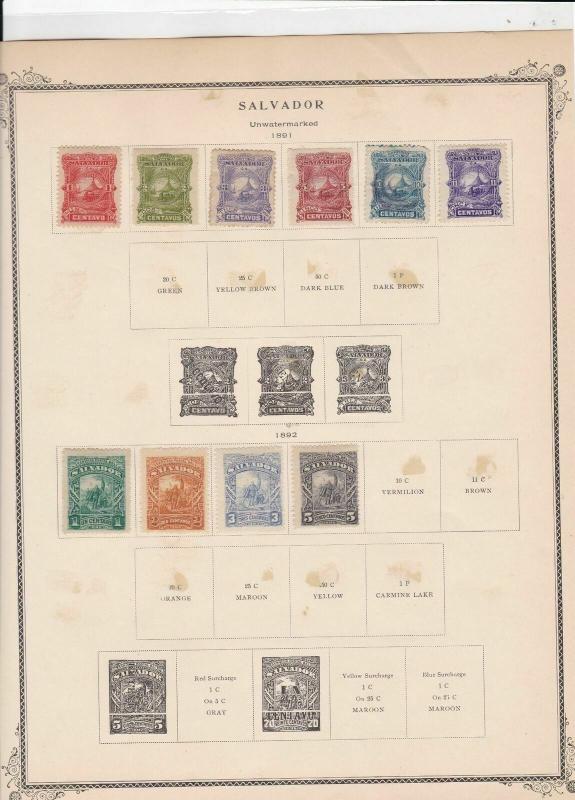 salvador stamps page ref 17197