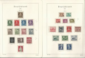 Germany Berlin Stamp Collection on 4 Hingless Lighthouse Pages, 1952-55, JFZ