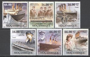 Wb2351 2011 Mozambique Ships & Boats 100Th Anniversary Titanic #5260-5 Mnh