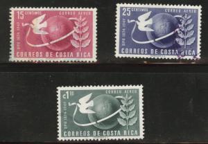 Costa Rica Scott C186-188 used 1949 UPU airmail set
