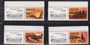 Tonga - Niuafo'ou # 23-26, Eruption of Volcano with Labels,  Mint NH. 1/...