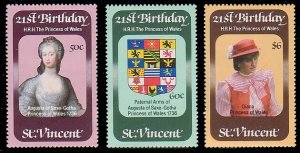 St. Vincent 647 - 649 MNH