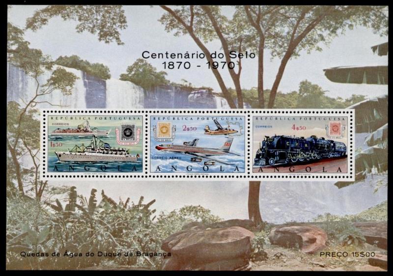 Angola C36a MNH Train, Ship, Aircraft, Stamp on Stamp