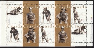 Olympic GOLD = Canada 1996 #1608-1612 MNH Full BOOKLET of 10 BK192b with TI