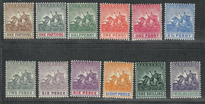 $Barbados Sc#90-101 M/H/VF, complete set, Cv. $400