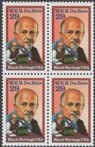 1992 - W. E. B. Du Bois Black Heritage Block Of 4 29c Stamps, Sc# 2617, MNH, OG