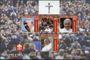 Togo 2014 MNH Pope Francis 4v M/S Religion Roman Catholic Pape Francois