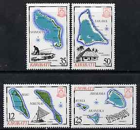 KIRIBATI - 1983 - Island Maps, 2nd Series - Perf 4v Set - Mint Never Hinged