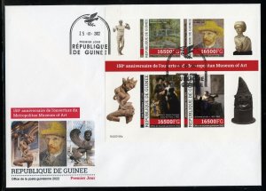 GUINEA 2022  150th ANNIVERSARY OF THE METROPOLITAN MUSEUM OF ART SHEET FDC