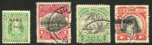 Niue Scott 3,36,53,54 - SCV $30.50