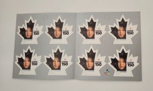 Canada 2017 Canada 150 #3006a Booklet PANE OF 8 (BK672)