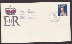 Canada 704 single on FDC 