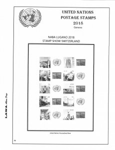 2018 UNITED NATIONS  ISSUES SUPPLEMENT – LAWA Album Pages