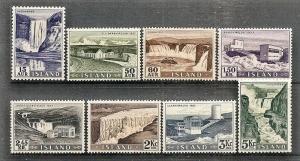 Iceland 289-96 MNH 1956 Waterfallks