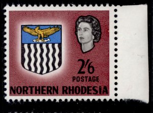 NORTHERN RHODESIA QEII SG85, 2s 6d lake-brown, NH MINT.