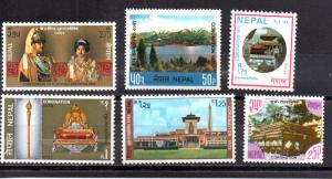 Nepal 296-301 MNH