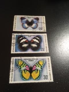 Cameroun sc 644-646 uhr comp set Butterfly