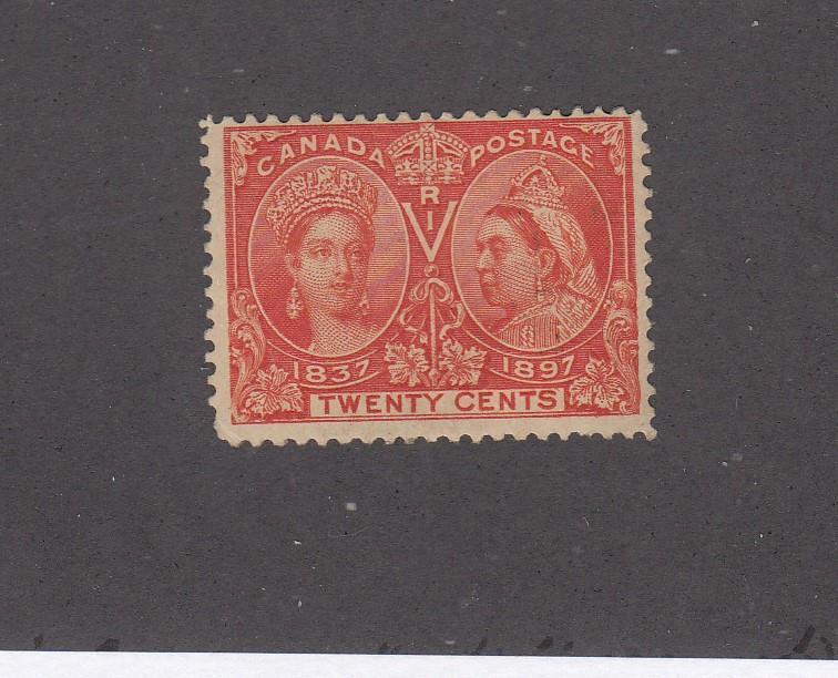 CANADA # 59 FVF-MNH 20cts JUBILEE(Crease) CAT VALUE $450