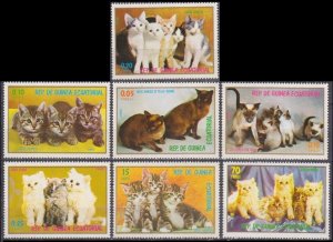 1976 Equatorial Guinea 1016-1022 Cats