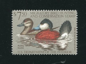 RW48 Ruddy Ducks Federal Duck Stamp MNH 1981 