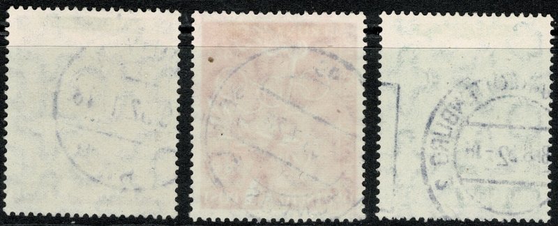 GERMANY BERLIN 1952 OLYMPIC'S GAMES USED SG B88-90 Wmk.M7 P.14 SUPERB