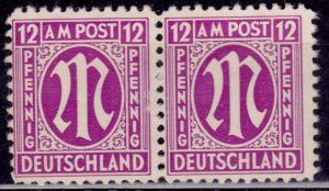 Germany 1945-46, Allied Occupation, A.M.G. 12pf, sc#3N8, MNH