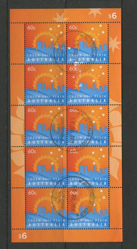 Australia - Scott 3586-Heads of Government - 2011 -VFU- Sheet of 10 Stamps