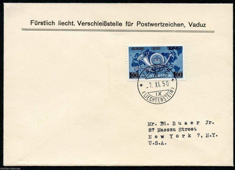 LIECHTENSTEIN SET SCOTT#246   MI#288   FIRST DAY COVER 