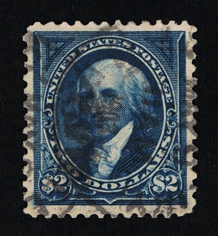 EXCELLENT GENUINE SCOTT #277 F-VF USED $5 1895 BRIGHT BLUE JOHN MARSHALL #21491