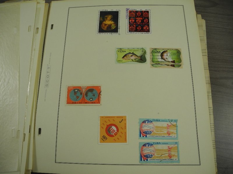 CUBA, 100s & 100s of Stamps mostly hinged on Scott pages