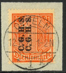 UPPER SILESIA 1920 1mk Prussia Official C.G.H.S. Reading Upward & DOUBLE