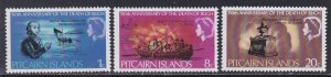 Pitcairn Islands # 85-87. Admiral Bligh, NH, 1/2 Cat.
